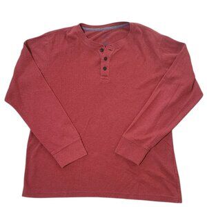 Men's St Johns Bay orange henley thermal Size L